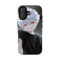 Anime Red-Eye Boy Tough Magnetic Phone Case – Protective Magnetic Cover