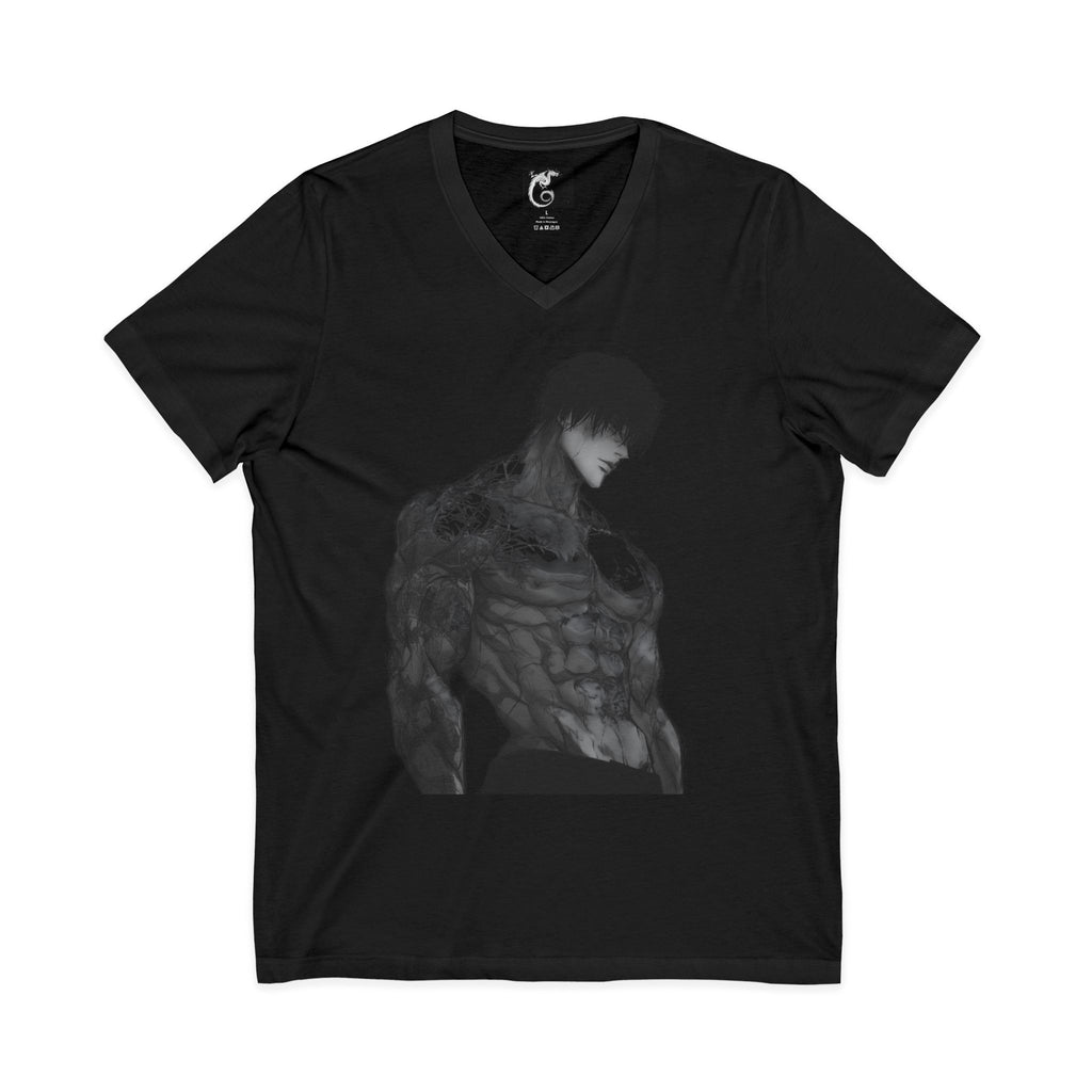 Muscular Anime Male Art V-Neck Tee