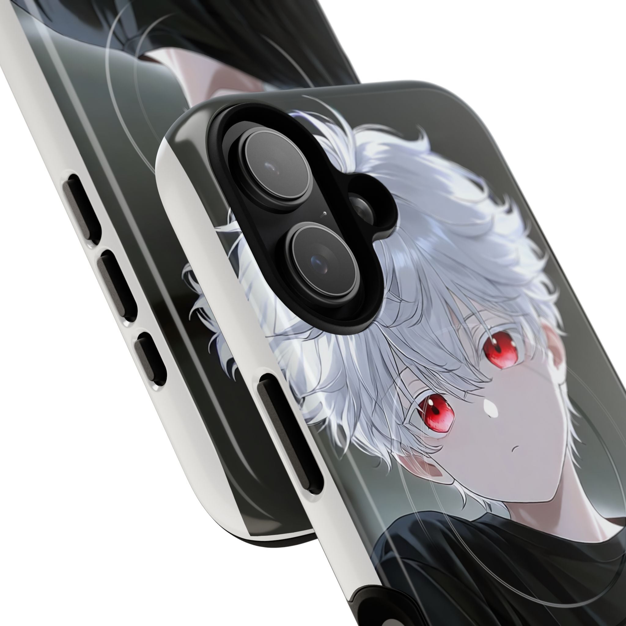 Anime Red-Eye Boy Tough Magnetic Phone Case – Protective Magnetic Cover