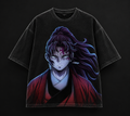 Demonic Anime T-Shirt — Dark Red-Eyed Warrior Graphic Tee