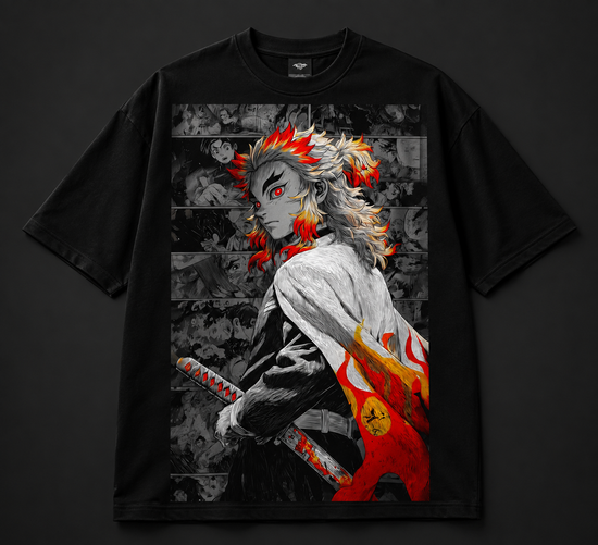 Anime Flame Hero T-Shirt — Rengoku-Inspired Graphic Tee