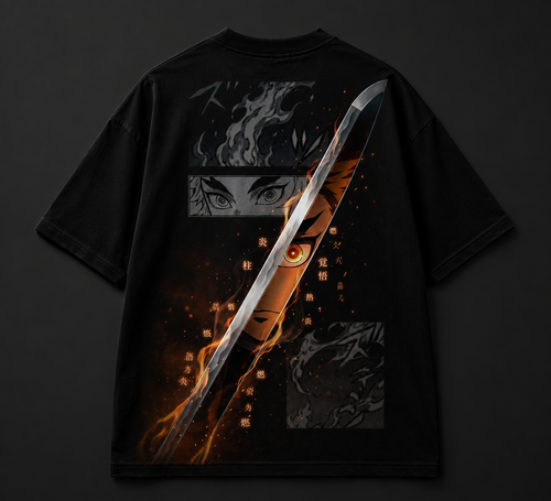 Anime Flame Hero T-Shirt — Rengoku-Inspired Graphic Tee