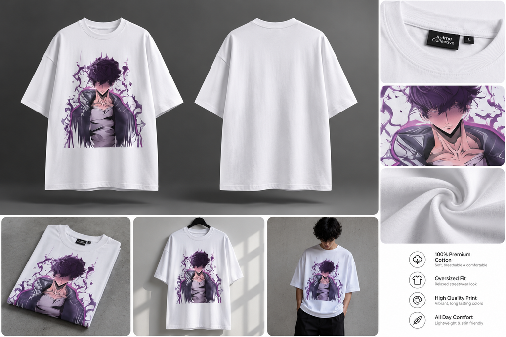 Anime Dark Hero T-Shirt — Shadow Aura Graphic Tee