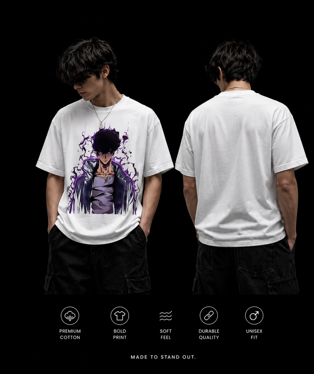Anime Dark Hero T-Shirt — Shadow Aura Graphic Tee