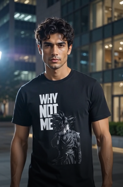 Why Not Me T-Shirt — Graphic Anime Motivational Tee ("Nah, I’d Win.")